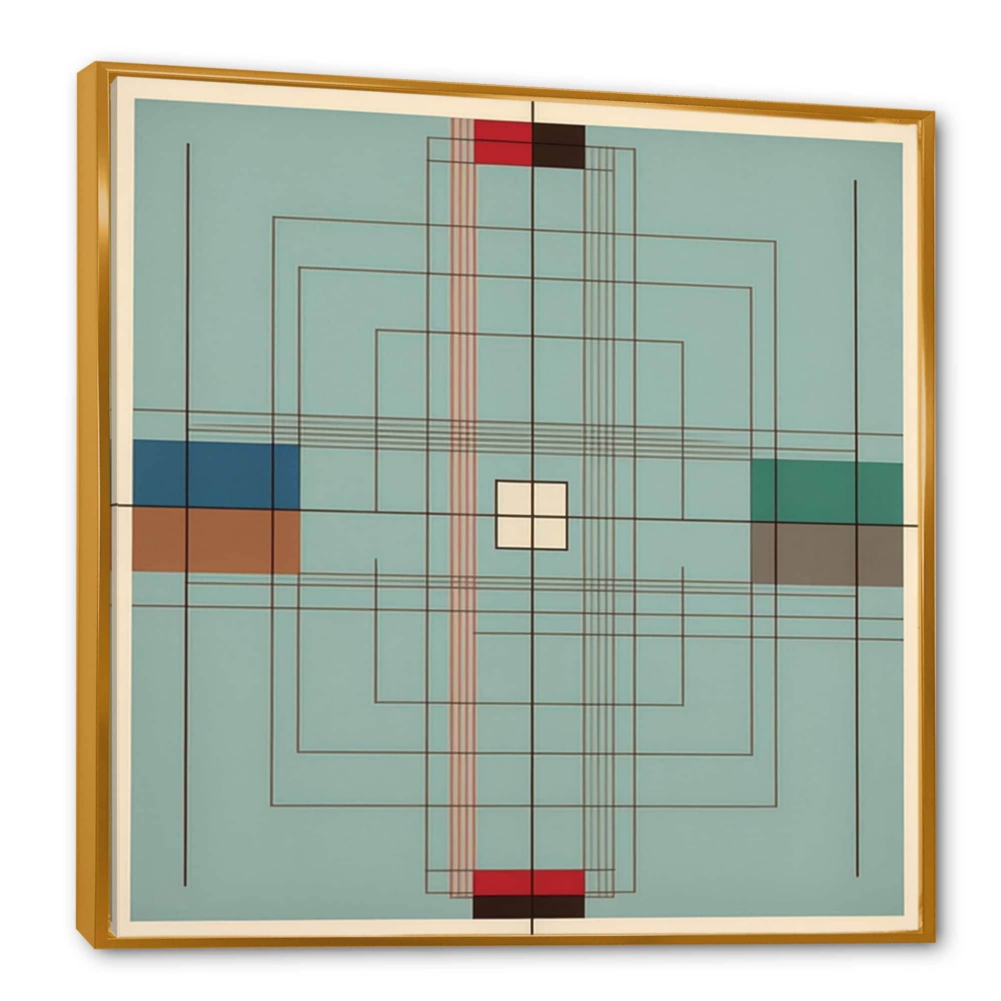 Designart "Vintage Midcentury Graphics IV" Modern Midcentury Framed